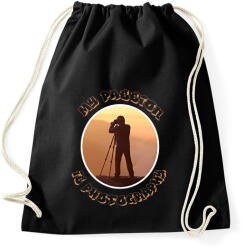 printfashion szenvedélyem a fényképezés - Sportzsák, Tornazsák - Fekete (1849778)