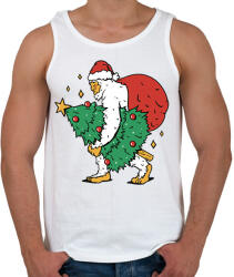 printfashion Karácsonyi yeti - Férfi atléta - Fehér (14672656)