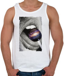 printfashion Galaktikus íz - Férfi atléta - Fehér (113934)