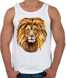 printfashion Oroszlán - Férfi atléta - Fehér (1022554)