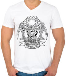 printfashion Bak - Férfi V-nyakú póló - Fehér (13794484)