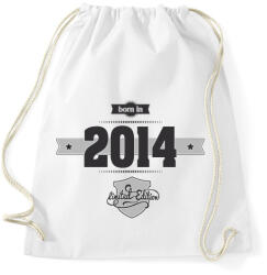 printfashion born-in-2014-(dark&lightgrey) - Sportzsák, Tornazsák - Fehér (477852)