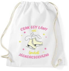 printfashion Csak egy lány aki imád jégkorcsolyázni - Sportzsák, Tornazsák - Fehér (7160146)