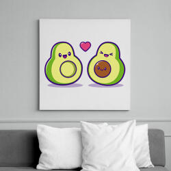 printfashion Avokádó család - Vászonkép - Fehér (11904222)