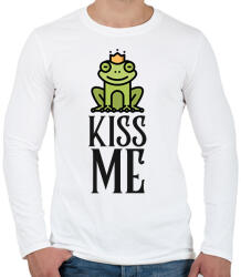 printfashion KISS ME - Férfi hosszú ujjú póló - Fehér (10796526)
