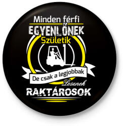printfashion Csak nyugi raktáros vagyok 02 - Kitűző, hűtőmágnes - Fekete (4877727)