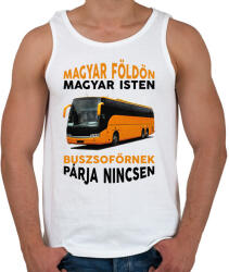 printfashion Buszsofőrnek párja nincsen - Férfi atléta - Fehér (7465307)