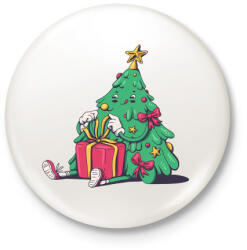 printfashion Karácsonyfa - Kitűző, hűtőmágnes - Fehér (5627712)