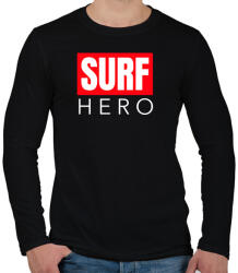 printfashion SURF HERO - Férfi hosszú ujjú póló - Fekete (11491953)