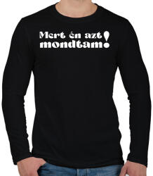 printfashion Miért? - női - Férfi hosszú ujjú póló - Fekete (15599727)