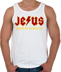 printfashion Jesus high way to heaven - Férfi atléta - Fehér (2941690)