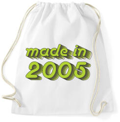 printfashion made-in-2005-green-grey - Sportzsák, Tornazsák - Fehér (489414)