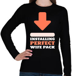 printfashion PERFECT WIFE PACK - Női hosszú ujjú póló - Fekete (10993254)