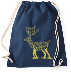 printfashion Arany szarvas - Sportzsák, Tornazsák - Sötétkék (127027)