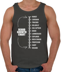 printfashion Szakáll hosszúság mérő - Férfi atléta - Sötétszürke (963763)