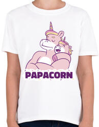 printfashion Papacorn - Gyerek póló - Fehér (14706277)