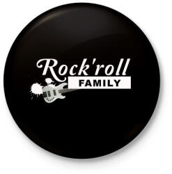 printfashion ROCK'ROLLE FAMILY - Kitűző, hűtőmágnes - Fekete (3097637)