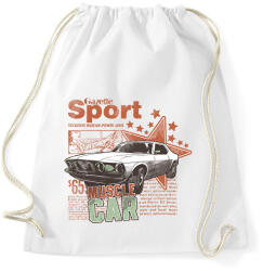 printfashion Muscle Car - Sportzsák, Tornazsák - Fehér (1797361)
