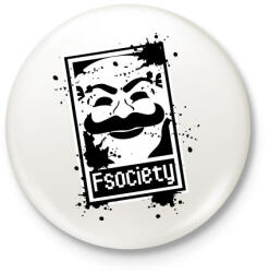 printfashion Fsociety2 - Kitűző, hűtőmágnes - Fehér (3075469)