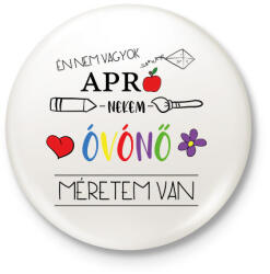 printfashion Nekem óvónő méretem van - Kitűző, hűtőmágnes - Fehér (7315008)