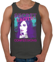 printfashion Titkos erotikus vallomások - Férfi atléta - Sötétszürke (196080)