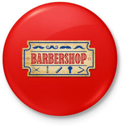 printfashion barbershoptree - Kitűző, hűtőmágnes - Piros (4712529)