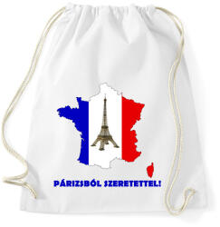 printfashion Párizsból szeretettel! - Sportzsák, Tornazsák - Fehér (1304957)