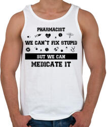 printfashion Pharmacist - we can't fix stupid - Férfi atléta - Fehér (7298838)