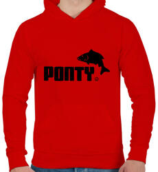 printfashion Ponty - Férfi kapucnis pulóver - Piros (2456164)