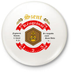 printfashion Szent Gránát - Kitűző, hűtőmágnes - Fehér (3087538)