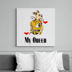 printfashion my queen - Vászonkép - Fehér (6624938)