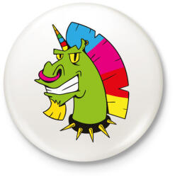 printfashion punk unicorn - Kitűző, hűtőmágnes - Fehér (4193868)