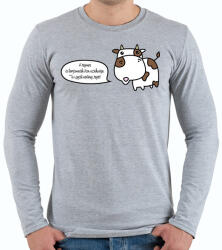 printfashion Borjú - Férfi hosszú ujjú póló - Sport szürke (14497801)