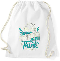 printfashion Erősebb vagy mint gondolnád - Sportzsák, Tornazsák - Fehér (11352072)