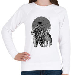printfashion Gázmaszk - Női pulóver - Fehér (130508)