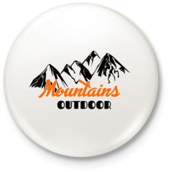 printfashion Mountain - Kitűző, hűtőmágnes - Fehér (4232828)