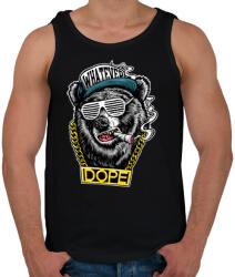 printfashion Rap medve - Férfi atléta - Fekete (115768)