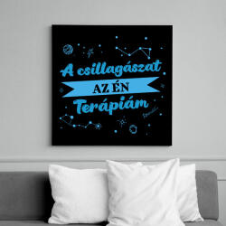 printfashion A csillagászat az én terápiám - Vászonkép - Fekete (9730506)