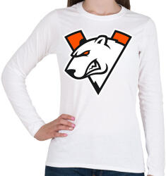 printfashion Virtus Pro logo - Női hosszú ujjú póló - Fehér (1737501)