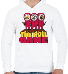 printfashion Sushi Squid Game - Férfi kapucnis pulóver - Fehér (7526518)