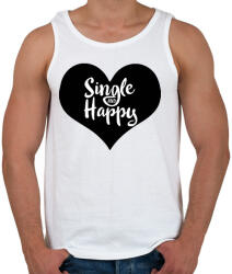 printfashion Boldog szingli - Férfi atléta - Fehér (517161)