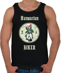 printfashion HUNGARIAN BIKER - Férfi atléta - Fekete (1567168)