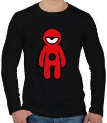 printfashion Kontraszt Küklopsz (piros) - Férfi hosszú ujjú póló - Fekete (4721877)