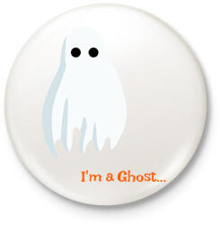 printfashion Szellem. . . - Kitűző, hűtőmágnes - Fehér (14456661)