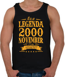 printfashion Ez a legenda 2000 november 23-án született - Férfi atléta - Fekete (1216665)