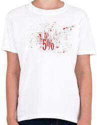 printfashion Top 5% - The perfect mindset. - Gyerek póló - Fehér (14072199)