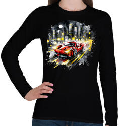 printfashion LEGO Ferrari - Női hosszú ujjú póló - Fekete (15533364)