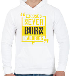 printfashion Motivációs felirat edzéshez - Férfi kapucnis pulóver - Fehér (1039235)