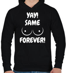 printfashion Örökké együtt! - Férfi kapucnis pulóver - Fekete (2618300)