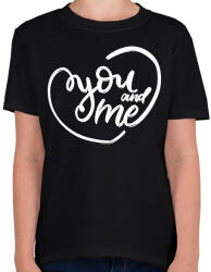 printfashion You & me - Gyerek póló - Fekete (2216361)
